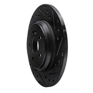 Mercedes-Benz ML500 Brake Rotor (1) - Rear Right - R1 Concepts - Drilled & Slotted - Black - `00-`05